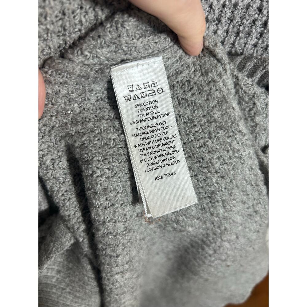 Women’s M Super soft cozy waffle knit slouchy fit wide neck pullover sweater - Picture 4 of 9
